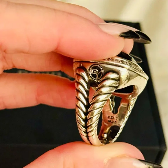 DAVID YURMAN 15mm Black Onyx Albion Ring - Picture 3 of 7